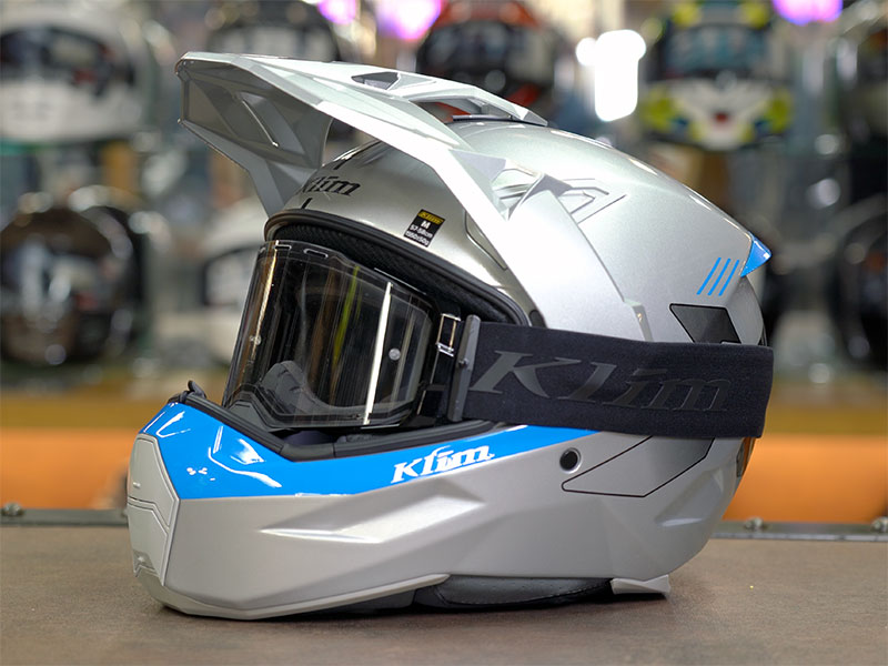 Klim Alpha X1 helmet with goggles